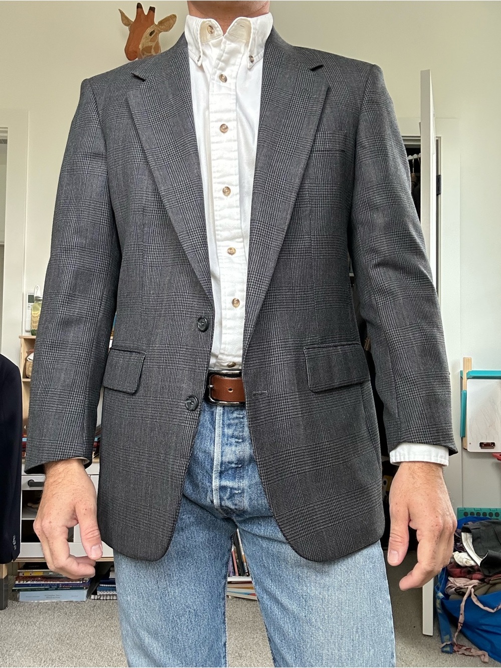 Classic Men's Gray Glen Plaid Blazer - Timeless Tailoring